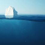 Deshielo del glaciar polar debido al calentamiento global